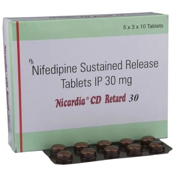 nicardia cd retard 30mg tablet 10's